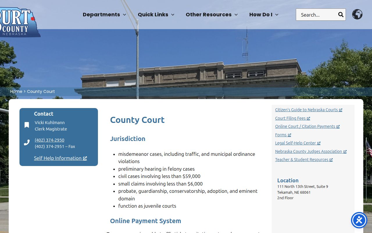 Oakland Burt County court docket County Court record route