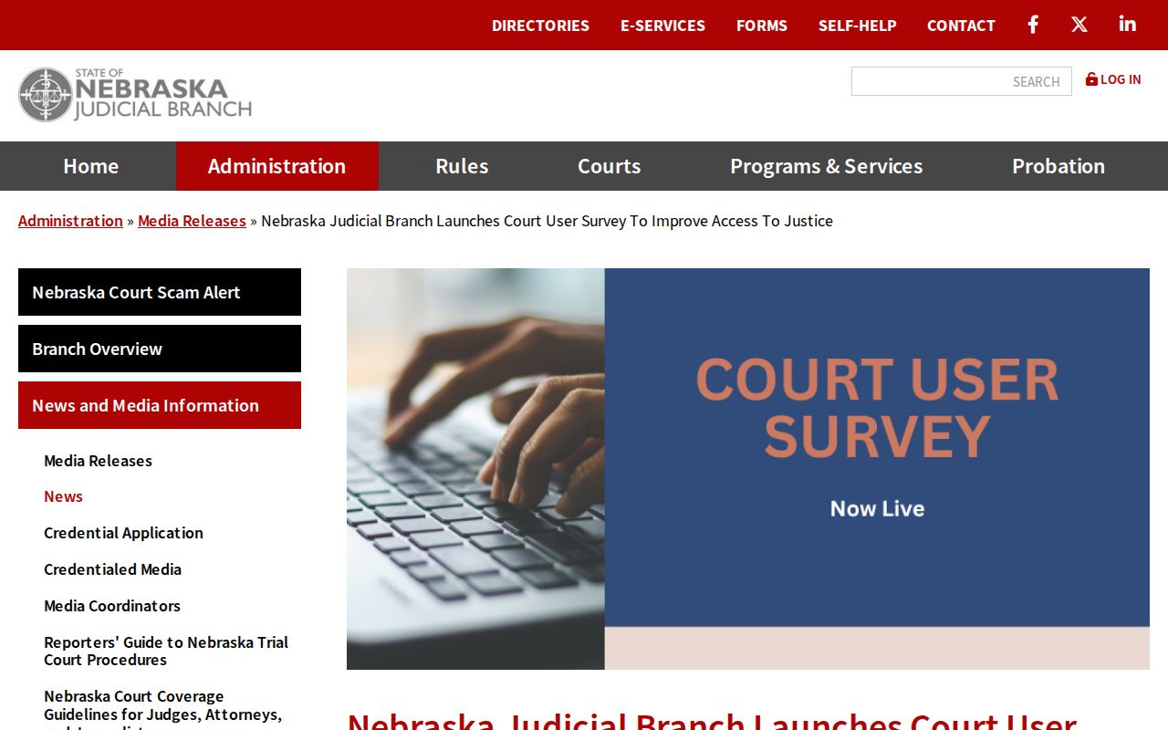 Burt County court docket user survey source