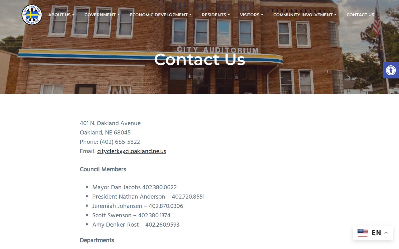 Oakland Burt County court docket city office administrative record source